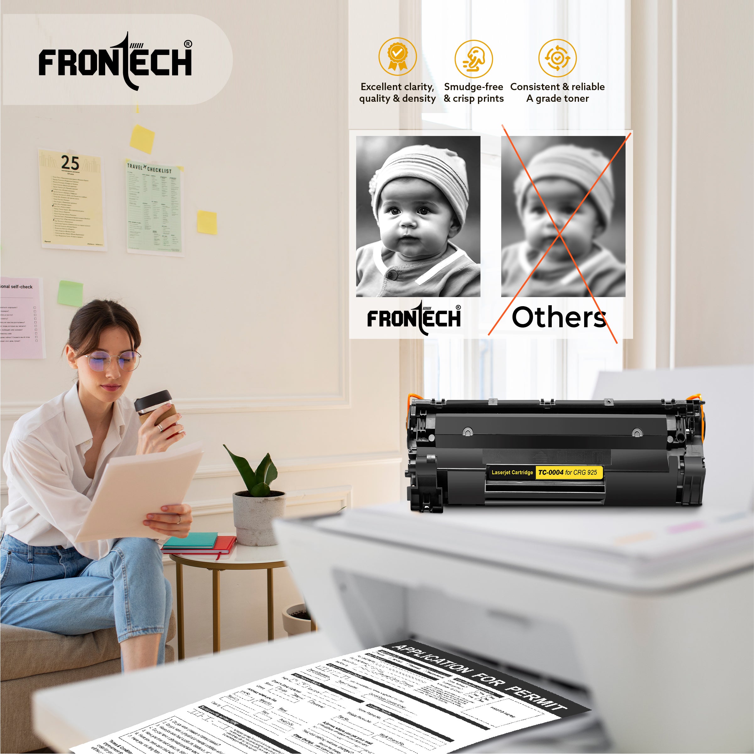 Frontech CRG-925 Toner Cartridge | Compatible with HP LaserJet P1100-MF3010 Series (TC-0004) Frontech CRG-925 Toner Cartridge | Compatible with HP LaserJet P1100-MF3010 Series (TC-0004)